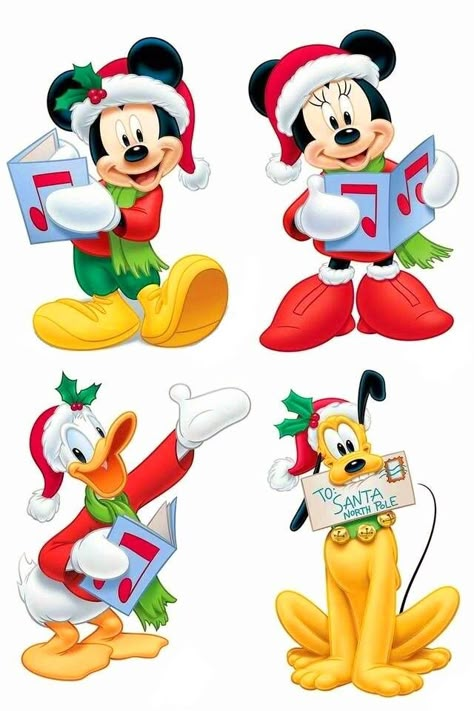 Natal Do Mickey Mouse, Donald Duck Christmas, Disney Characters Christmas, Disney Christmas Decorations, Minnie Mouse Christmas, Christmas Yard Art, Mickey Christmas, Mickey Mouse Christmas, Friends Christmas