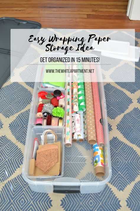 Gift Paper Storage Ideas, Gift Bags Organizer Storage Ideas, Gift Wrap And Bag Organization, Gift Wrap Storage Under Bed, Wrapping Paper And Gift Bag Storage, Storing Wrapping Paper And Gift Bags, Wrapping Storage Ideas, Gift Bag Storage Ideas Diy, Wrapping Paper Organization Closet