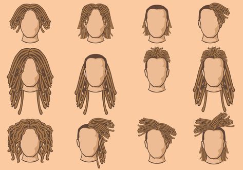 Dreads Men Hair Style Inspired Drawings, Demon Oc, Mens Dreads, Hairstyles Drawing, Monster Cartoon, Pelo Anime, Drawing Hair, Hair Sketch, Dread Hairstyles