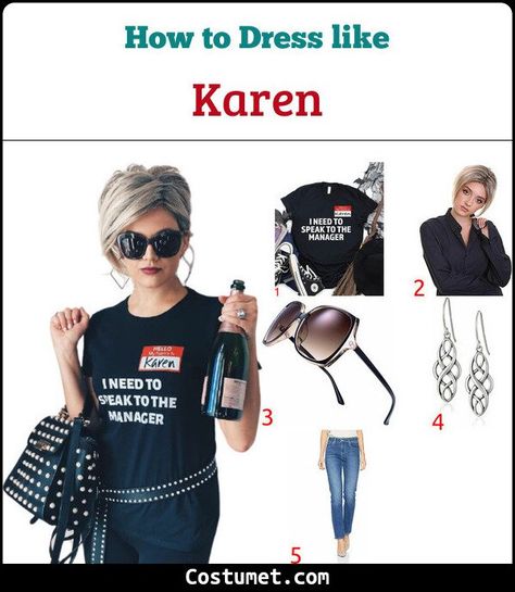 Adult Halloween Costumes For Women Diy, Karen Outfit Funny, Karen Smith Halloween Costume, Halloween Costumes 2022 Women, Halloween Work Outfit, Karen Outfit, Diy Fancy Dress, Karen Halloween Costume, Panto Costumes