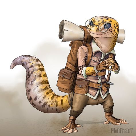 Original Species, Dnd Races, Ancient Languages, Creature Artwork, Dnd Monsters, Oc Art, Leopard Gecko, Dungeons And Dragons Characters, Dnd Art