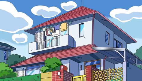 Anime Houses, Screensaver Iphone, Sinchan Wallpaper, Asian House, Child Of Light, Crayon Shin Chan, House Drawing, Peaceful Life, Sims House