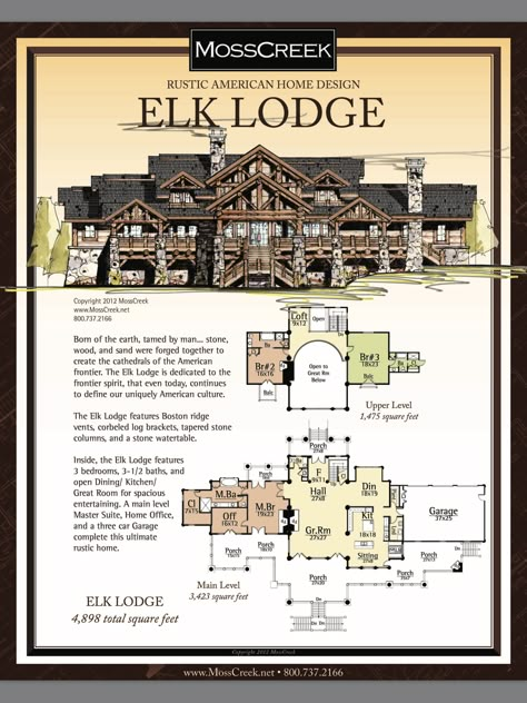 Timber Frame House Plans, Luxury Log Homes, Plane 3d, American Home Design, Log Cabin House Plans, Timber Frame House, Log Home Plans, Frame House Plans, Rustic House Plans