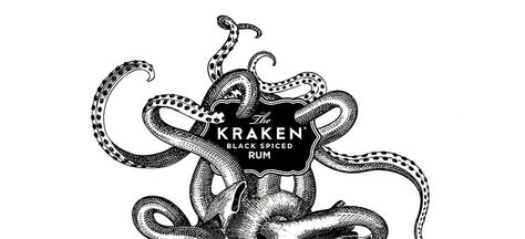 Kracken Rum, Kraken Logo Design, The Kraken Rum, Octopus Logo Design Branding, Kraken Sea Monster, Kraken Rum, Boat Wraps, Spiced Rum, Kraken