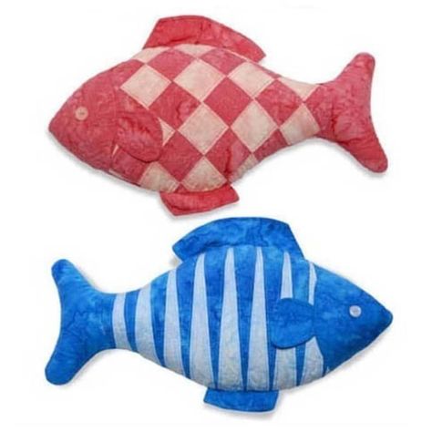 sewing toys patterns Fish Sewing Pattern, Tiger Fish, Sewn Toys, Fabric Fish, Fish Pillow, Softie Pattern, Cottage Quilt, Fish Pattern, Fish Patterns