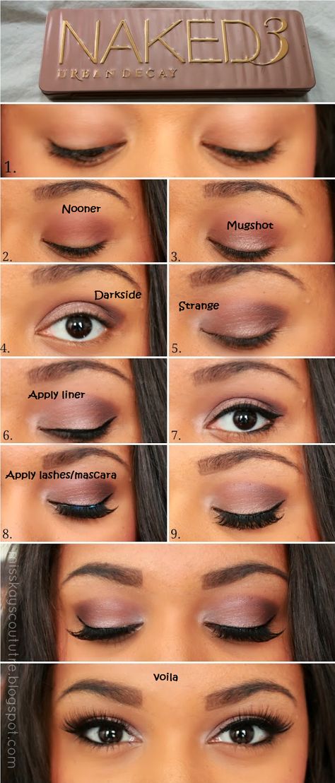 added my own notes on the pic so i dont have to follow the link every time, original found at http://beautybardaily.blogspot.com.au/2014/01/pictorial-ud-naked-3-smokey-eye-kays.html Smokey Eyes Tutorial, Makeup Tip, Smokey Eye Tutorial, Smink Inspiration, Smoky Eyes, Beauty Make-up, Makeup Guide, Eye Tutorial