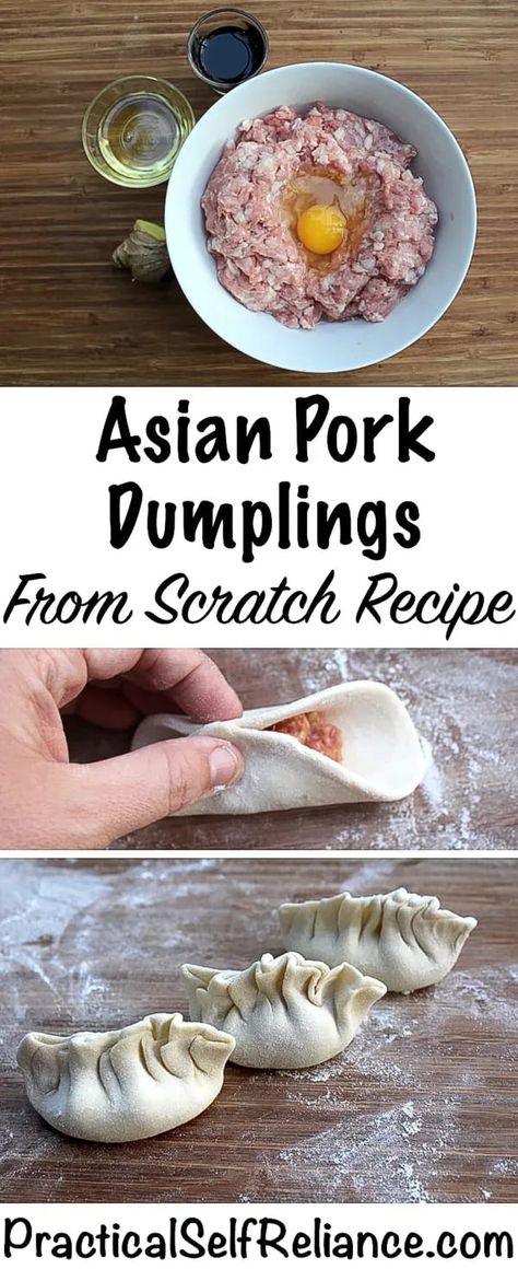 Asian Pork Dumplings Recipe, Dumplings From Scratch Recipe, Asian Dumpling Recipe, Pork Dumplings Recipe, Dumplings From Scratch, Homemade Dumplings Recipe, Asian Dumplings, Pork Dumplings, Asian Pork