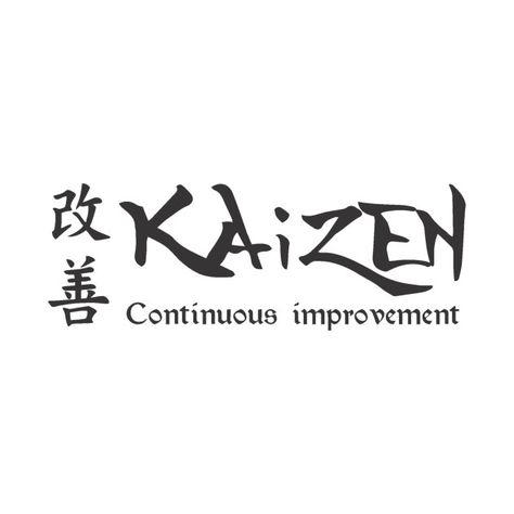 Kaizen Word Tattoo, Japanese Tattoo Minimal, Kaizen Tatto Idea, Ukiyo Tattoo Word, Kaizen Logo Design, Kaizen Japanese Tattoo Ideas, Kai Zen Tattoo, Self Improvement Tattoos, Ukiyo Tattoo