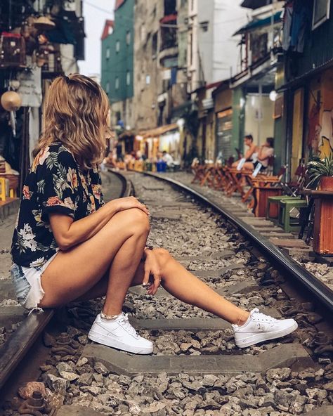 Liv on Instagram: “Good Morning, Vietnam 🇻🇳 One of the most unique places to visit in Hanoi: the narrow residential street where a speeding train passes. Wanderlust Travel Photography. Good Morning Vietnam, Travel Photography Europe, Train Photography, Hawaii Usa, Unique Places, Vietnam Travel, Street Photo, Best Photographers, Wanderlust Travel