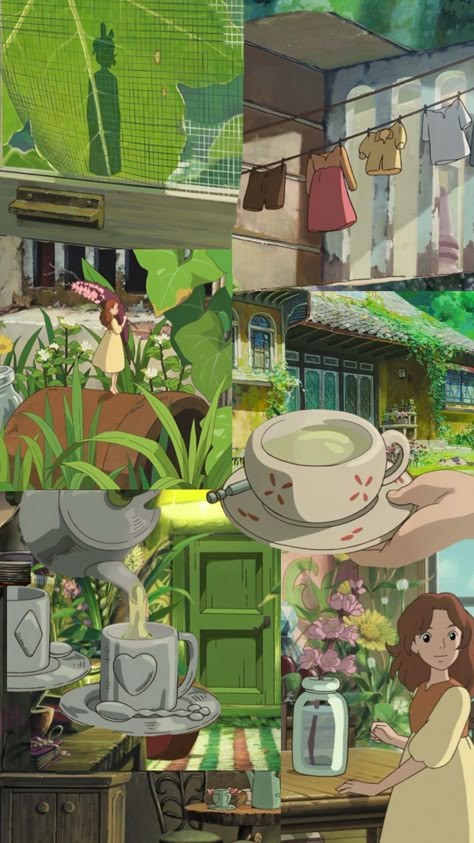 ARRIETTY (⁎˃ᆺ˂) | #thesecretworldofarrietty#wallpaper #studioghibliaesthetic #studioghilbi Studio Ghilbi, Secret World Of Arrietty, Printable Wall Collage, Ghibli Artwork, The Secret World, Studio Ghibli Art, Ghibli Art, Inspirational Pictures, Studio Ghibli