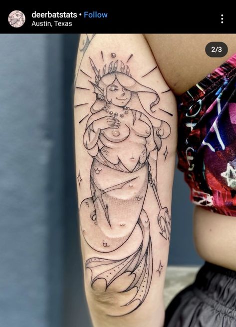 Chubby Mermaid Tattoo, Fat Mermaid, Chubby Mermaid, Siren Tattoo, Mermaid Tattoo, Skull Tattoo, Cool Tattoos, Tattoo Ideas, Mermaid