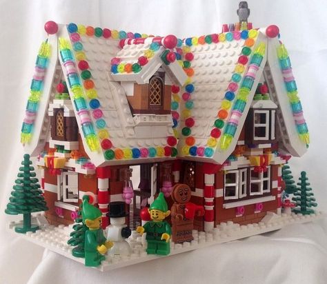 LEGO Ideas - Holiday Gingerbread House Lego Gingerbread House, Lego Christmas Village, Lego Winter Village, Lego Winter, Lego Challenge, Lego Club, Lego Christmas, Lego Diy, Lego Activities