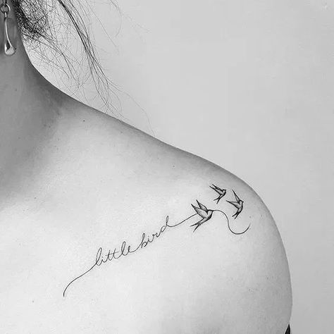 Collar Bone Tattoo Quotes, Bird Tattoos For Women, Cool Shoulder Tattoos, Bone Tattoo, Bone Tattoos, Tattoos For Women Flowers, Tattoo Quotes For Women, Leg Tattoos Women, Collar Bone Tattoo