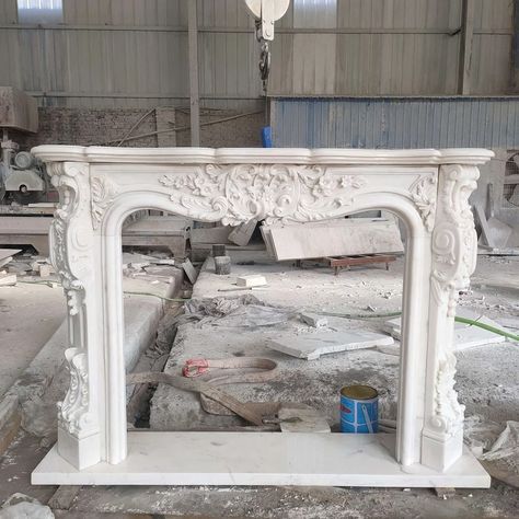 Marble French Style Fireplace Mantel - Etsy Parisian Fireplace, French Style Fireplace, European Fireplace, French Fireplace Mantel, Faux Fireplace Mantels, Style Fireplace, Classic Fireplace, Marble Fireplace Mantel, Fake Fireplace