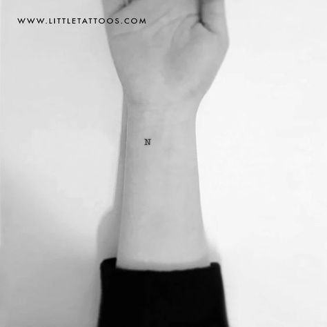 N Uppercase Typewriter Letter Temporary Tattoo - Set of 3 Fonts for tattoos #fontsfortattoos tattoo #tattoo tattoos #tattoos fonts #fonts font #font 9.445 N Initial Tattoo, Tattoo Typewriter Font, Red Ink Tattoo Words, Letter N Tattoo, Roman Numeral Tattoo Font, Spine Tattoo Quotes, Tattoo Word Fonts, Fonts For Tattoos, Tattoos Fonts