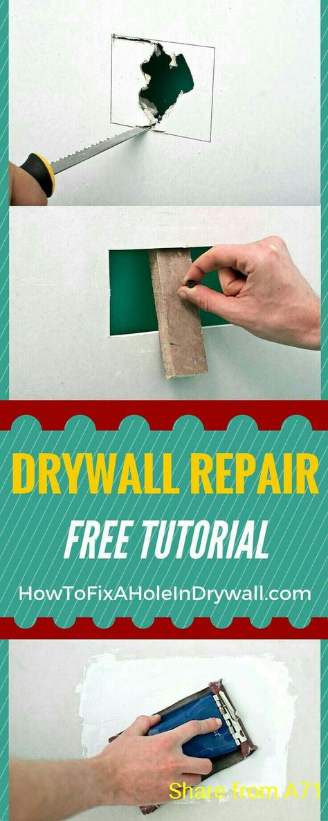 Repair Drywall Hole, Easy Home Improvement Projects, Wall Repair, Easy Home Improvement, House Repair, Dry Wall, Drywall Repair, Home Fix, Small Budget