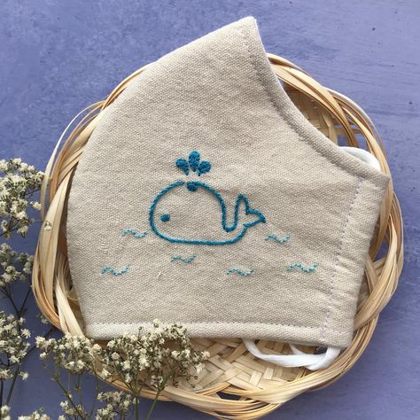 Embroidery Face, Mask Embroidery, Clothes Embroidery Diy, Crochet Mask, Pocket Embroidery, Diy Embroidery Designs, Diy Embroidery Patterns, Baby Embroidery, Pola Sulam