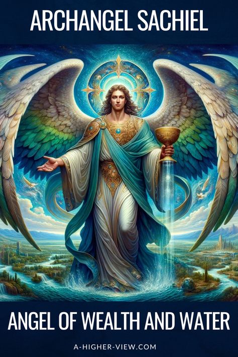 Often referred to as the “Angel of Wealth” or the “Angel of Water, ” the name “Sachiel” holds profound meaning, translating to the “Covering of God,” a title that hints at his protective and nurturing roles.   This archangel is revered for his influence over prosperity, abundance, and the elemental domain of water.   #archangels #angelology #angels #sachiel #adundanceangel Angel Of Protection, Arc Angels, Angel Of God, The Archangels, Arch Angels, Water Angel, Angel Of Abundance, Angel Of Prosperity, All Archangels Pictures