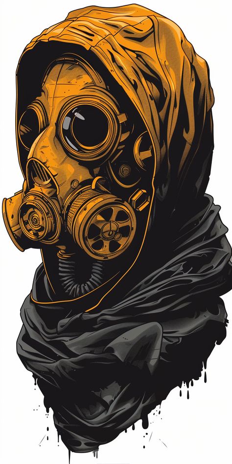 Custom Gas Mask, Gas Mask Illustration, Gasmask Aesthetic, Gasmask Drawing, Anime Gas Mask, Gas Mask Art, German Helmet, Mask Aesthetic, Fallout Shelter