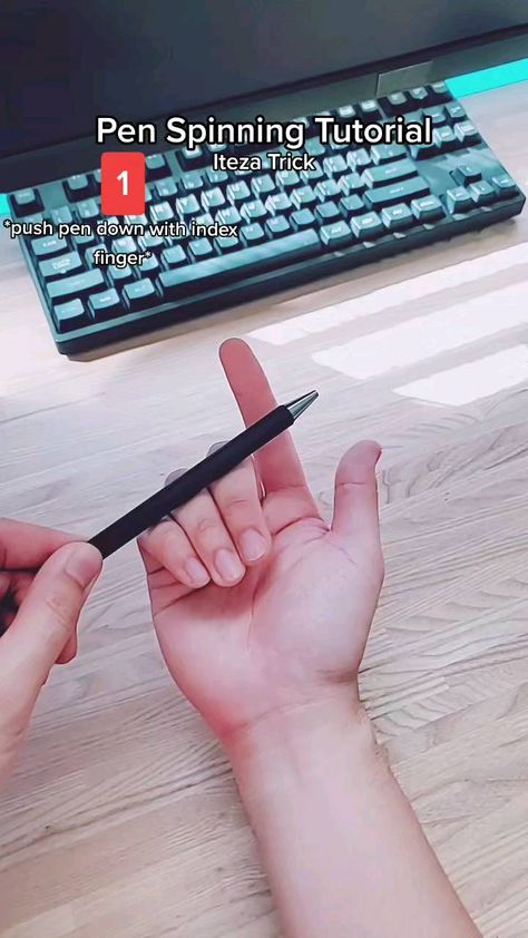 ryzingspins on Instagram: Iteza Trick pen spinning tutorial! 🔁 #penspinning #tricks #tutorial #tiktok Pen Spinning Beginner, Pen Flipping Tricks, Pen Spinning Tutorials For Beginners, Pen Spinning Tutorials, Pen Spin, Pen Tricks, Pen Spinning, Japanese Pen, Toilet Art