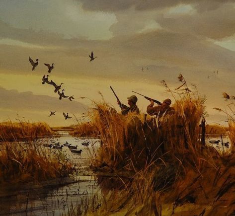 Into the Wind, duck hunting painting by Brett J Smith, brettsmith.com #goosehuntingnursery #goosehuntingbedroom #duckhuntingart Duck Hunting Painting, Duck Hunting Tattoos, Duck Hunting Decor, Duck Hunting Boat, Waterfowl Art, Hunting Nursery, Hunting Painting, Hunting Photography, Goose Hunting