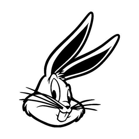 Bugs Bunny Silhouette, Bugs Bunny Tattoo, Ts4 Tattoos, Angel Drawing Easy, Animal Branding, Cricut Stencil Vinyl, Cricut Cutouts, Cricut Stencil, Stencils Ideas