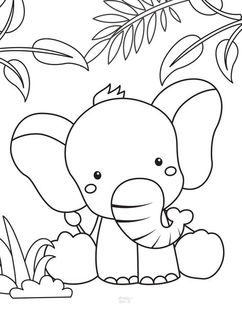 These cute coloring sheets for kids are simple and easy to color. Use these printable preschool coloring pages to teach fine motor skills. The first baby elephant printable has a jungle feel, and the second looks perfect for girls. Elephants are a favorite zoo animal for many kids! Free Printable Animal Pictures, Drawing Sheets Free Printable, Color Pictures For Kids Free Printable, Preschool Coloring Sheets Free Printable, Pictures To Color Printable, Coloring Book Art Free Printable, Elephant Coloring Pages Free Printable, Free Printable Coloring Pages For Kids, Animal Coloring Pages Free Printable