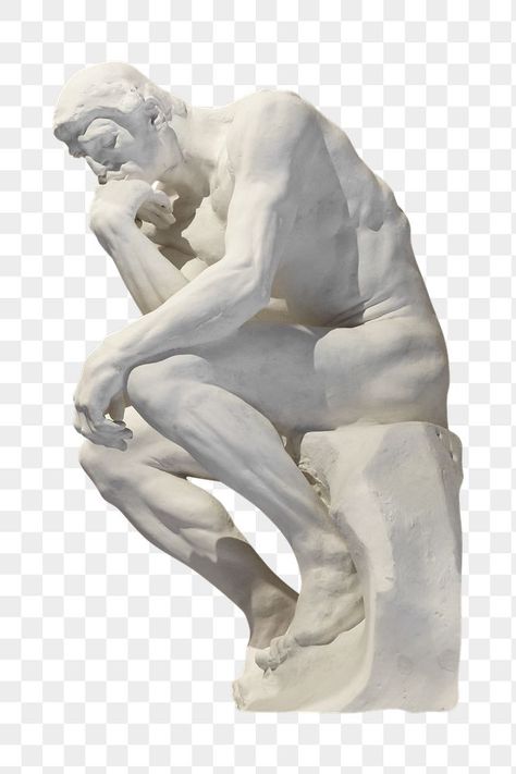 Statue Png, Thinking Statue, Thinking Man Statue, The Thinker Statue, Thinking Pose, Man Thinking, Historical Sculptures, Sculpture Images, Bible Artwork