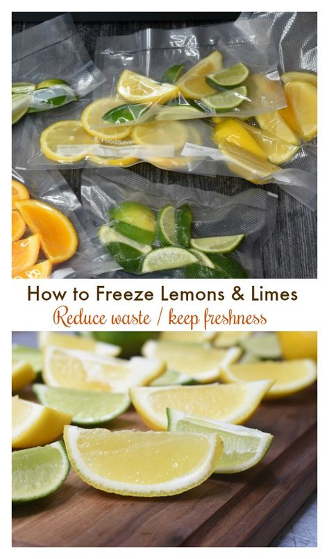 How To Freeze Fresh Lemons, Freeze Lemons Slices, Freezing Lemons Slices, Preserving Lemons And Limes, How To Store Lemons And Limes, Freeze Dried Lemons, How To Freeze Lemons, How To Freeze Vegetables, Preserving Limes