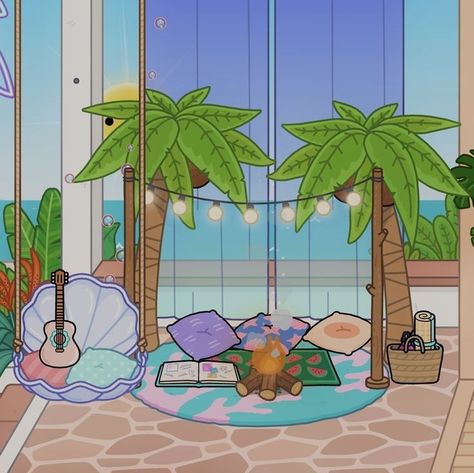 Fun Beach Pictures, Toca Boca Hair Salon, Toca Ideas, Toca Boca House Ideas, Toca Boca Room, Ideas Habitaciones, Toca Boca House, Toka Boka, Toca Boca Ideas