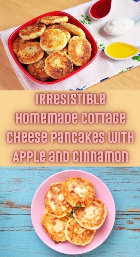 With this recipe, you can create tender and incredibly delicious cottage cheese pancakes. The addition of apples gives them a unique flavor that will delight your loved ones, especially the little ones. Get ready to indulge in these delightful treats that will win hearts and leave everyone craving for more. Apple Pancake Recipe, Homemade Cottage Cheese, Apple And Cinnamon, Cottage Cheese Pancakes, Cheese Pancakes, Apple Pancakes, Cottage Cheese Recipes, Apples And Cheese, Cottage Cheese