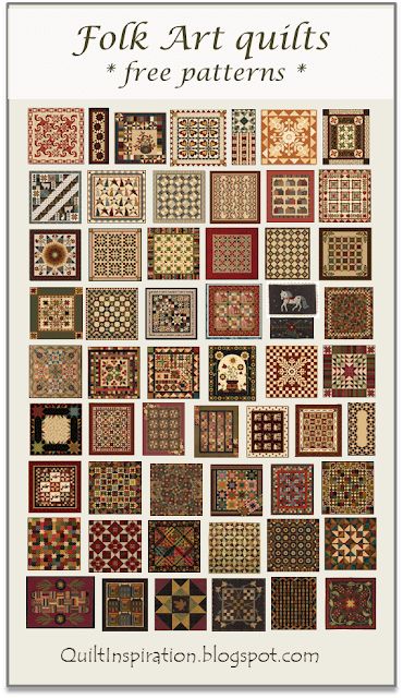 Primitive Quilt Patterns Free Folk Art, Art Quilt Patterns, Quilts Free Patterns, All People Quilt, Folk Art Quilts, Folk Art Quilt, Bargello Quilt, Primitive Quilts, Sampler Quilts