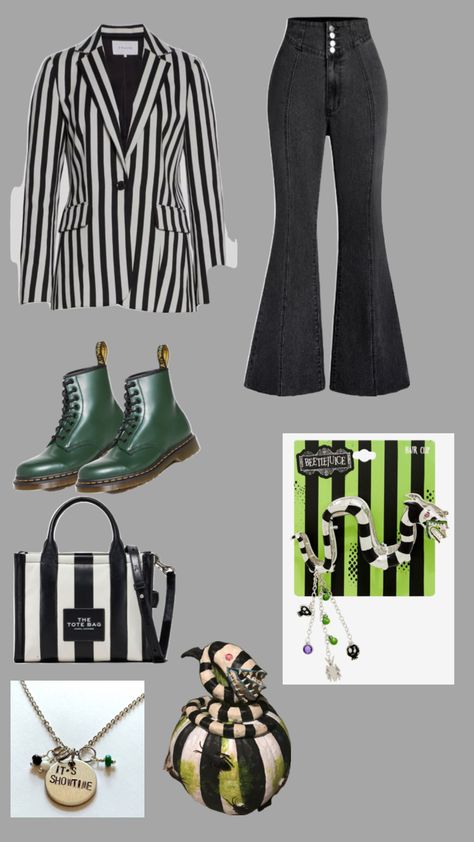 #outfit #outfitinspo #vibes #beetlejuice Beetlejuice Outfits, Beetlejuice Costume, Halloween Costume Outfits, Summer Attire, Halloween Inspo, Beetlejuice, Halloween Outfits, Aesthetic Clothes, Halloween Costumes