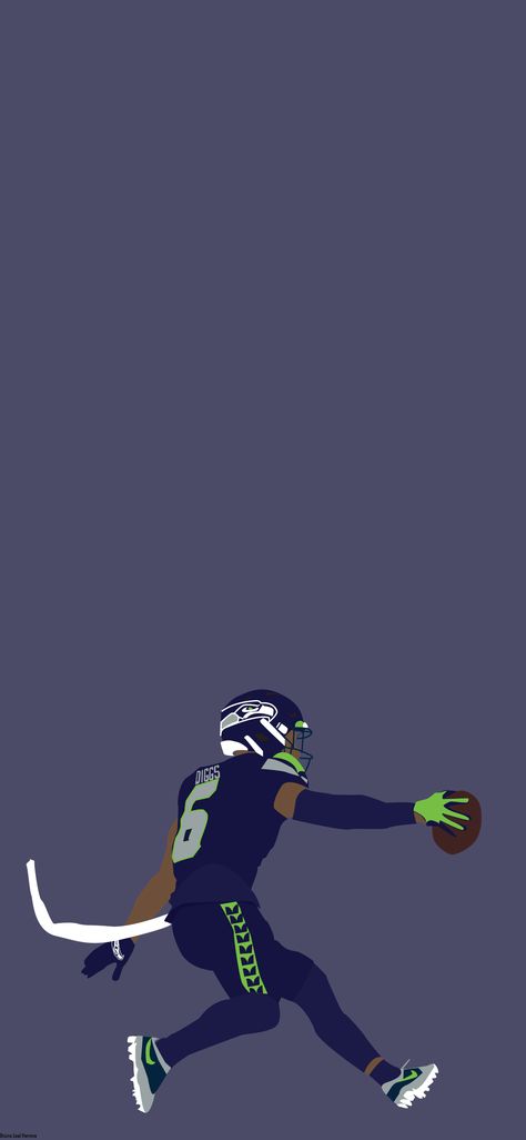 An illustrated wallpaper of the NFL's Seattle Seahawks Pro Bowl Safety Quandre Diggs after catching an interception from Baker Mayfield Safety Wallpaper, Seattle Seahawks Wallpaper, Seahawks Wallpaper, Illustrated Wallpaper, Nfl Seahawks, Nfl Football Art, Seattle Seahawks Football, Seattle Sports, Nfl Photos