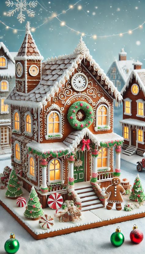 🎄 21 Stunning Gingerbread Decorating Ideas You Have to Try This Holiday Season! 🍬🏠 German Gingerbread House, Gingerbread Decorating Ideas, Gingerbread Dollhouse, Icing Patterns, Homemade Gingerbread House, Gingerbread House Ideas, Gingerbread House Patterns, Gingerbread Train, Candy Castle