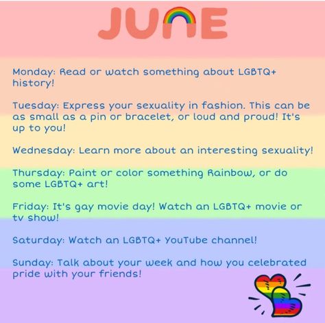 Ways To Celebrate Pride Month, Pride Calendar 2023, Pride Month Ideas, Pride Month 2024, Pride Month Wallpaper, Pride Month Aesthetic, Pride Month Calendar, Nonbinary Wallpaper, Pride Parade Ideas