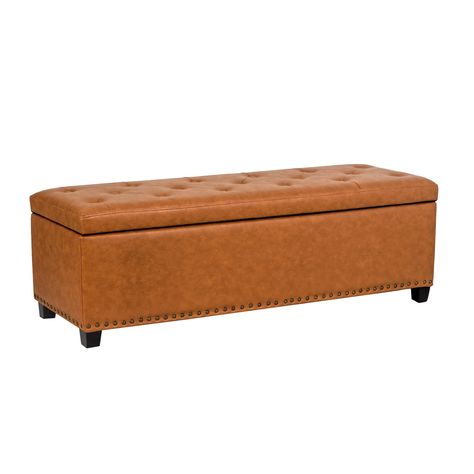 PRICES MAY VARY. 【Bonded Leather】The storage ottoman bench is filled with high elastic sponge to relieve the fatigue of sitting for a long time,a very comfortable ottoman bench to sit on.This storage bench is covered with high-quality faux leather,making this ottoman with storage both comfortable and durable. 【Large Storage Space】This long storage ottoman has a big space to store your blankets,pillows,cloths,books,etc.Bench with storage Overall: 47 L x 17.1 W x 15.7 H inches;Interior Size: 43 L Trim For Bedroom, Leather Storage Bench, Ottoman With Storage, Long Storage, Storage Bench Bedroom, Storage Benches, Leather Making, Leather Storage, Tufted Leather