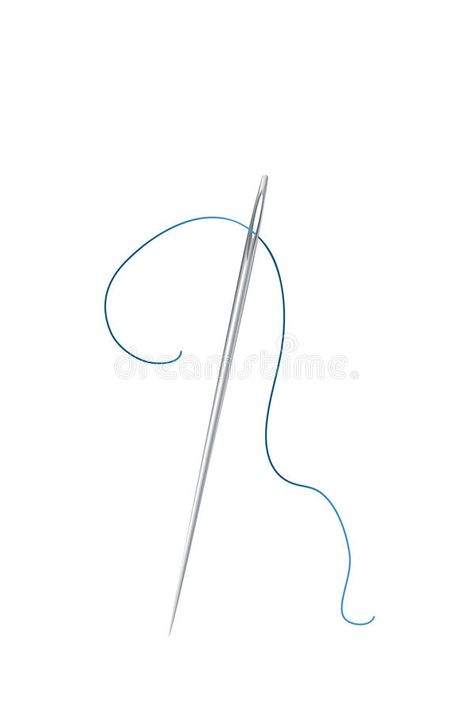 Needle and thread. A illustration of a needle with blue thread #Sponsored , #Ad, #ADVERTISEMENT, #thread, #needle, #illustration, #Needle Needle Illustration, Thread Illustration, Thread Needle, 3d Shapes, Button Crafts, Best Mother, Stock Photography Free, Abstract 3d, Needle And Thread