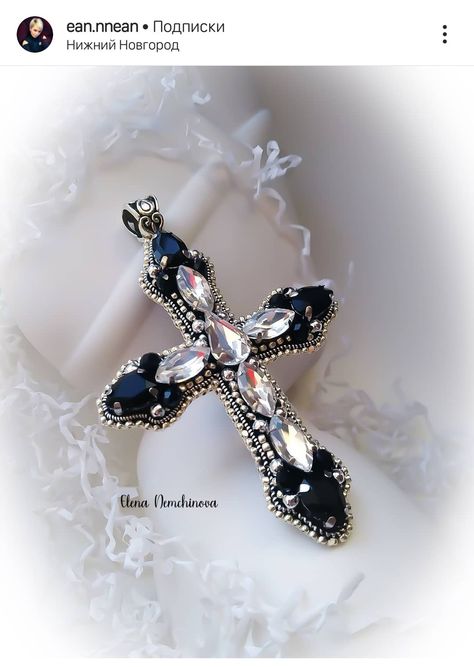 Beaded Crosses, Bead Brooch, Tambour Beading, Embroidery Works, Beaded Cross, Handmade Beaded Jewelry, Brooches Handmade, Beaded Brooch, Fashion Diy