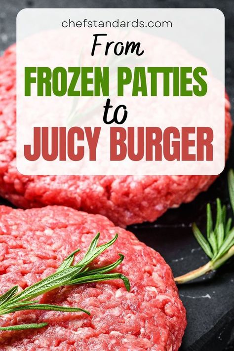 How to cook frozen hamburger patties to make one freshly delicious and juicy hamburger that will delight the taste buds of yours and your friends. Frozen Burger Patties, Homemade Burger Patties, Making Burger Patties, Homemade Hamburger Patties, Burger Patty Recipe, Beef Patties Recipes, How To Cook Hamburgers, Hamburger Recipes Patty, Meatball Recipes Crockpot