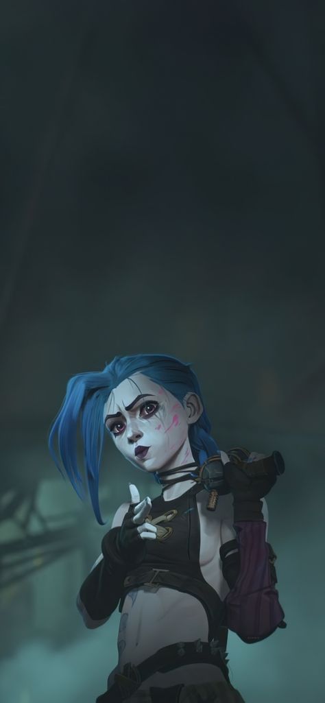 Arcane Jinx Wallpaper Phone, Defying Gravity Wallpaper, Jinx Wallpaper Season 2, Jinx And Vi Arcane Wallpaper, Jinx Iphone Wallpaper, Jinx Arcane Backgrounds, Jinx Phone Wallpaper, Jinx Black And White, Jinx Portrait