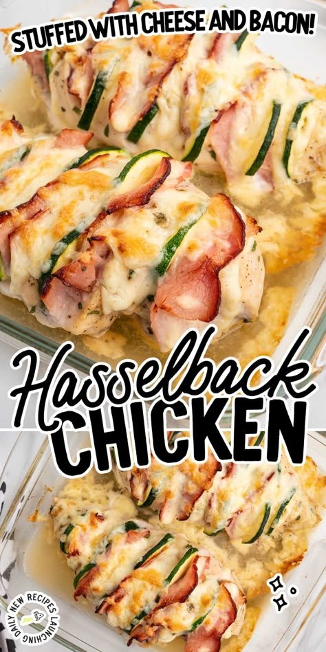 Bbq Chicken Brine, Chicken Brine, Bacon Zucchini, Hasselback Chicken, Veggie Main Dishes, One Pan Recipes, Chicken Carbonara, Easy School Lunches, Lunchbox Recipes