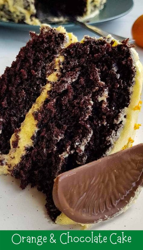 Easy to bake moist chocolate orange cake made with your favorite ingredients Chocolate Cake With Orange Frosting, Moist Chocolate Orange Cake, Chocolate Orange Cake Recipe, Cake And Pudding Recipes, Cakes With Caramel, Chocolate Orange Desserts, Chocolate Cake With Orange, Orange Slice Cake, Moist Orange Cake