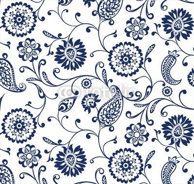 Vector: traditional paisley floral pattern , textile , Rajasthan, India Art Chinois, Paisley Art, Textile Prints Design, Indian Patterns, Indian Prints, Pola Sulam, Art Japonais, Paisley Floral, Rajasthan India