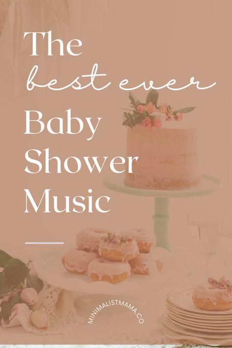 Looking for the perfect baby shower music? This sweet and unique baby shower playlist has 35+ handpicked songs that will melt the mama-to-be's heart. Baby Shower Music Playlist, Baby Shower Playlist Songs, Showered With Love Baby Shower Theme, Baby Shower Schedule Of Events, Christian Baby Shower Ideas, Girl Baby Shower Ideas Themes, Elegant Baby Shower Ideas, Baybee Shower, Baby Shower Playlist