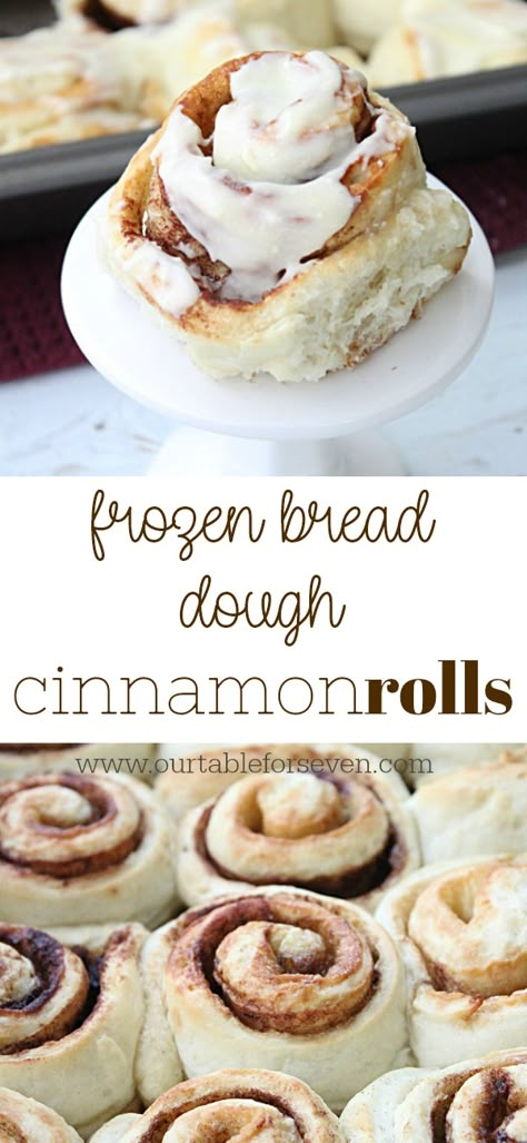 Frozen Bread Dough Cinnamon Rolls, Bread Dough Cinnamon Rolls, Using Frozen Bread Dough, Assorted Breads, Frozen Bread Dough Recipes, Rhodes Bread Dough, Cinnabon Rolls, Hot Buns, Cinnamon Desserts