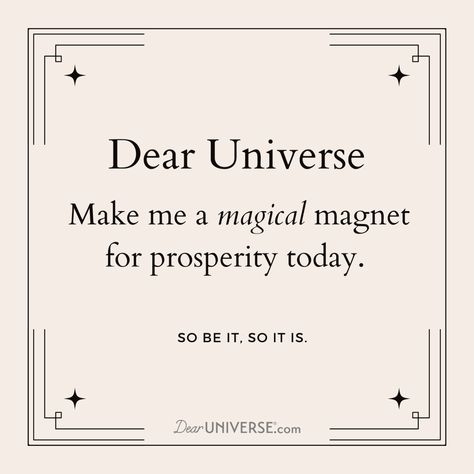 Dear Universe, Divine Feminine Goddess, So Be It, Vision Board Quotes, Magic Spell Book, Universe Quotes, Abundance Mindset, Attract Money, Psychology Today