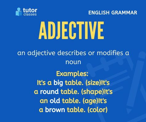 What is Adjective What Is Adjective, Adjective Definition, English Adjectives, Preschool Math Worksheets, English Phonics, Smart Ideas, English Tips, Preschool Math, Math Worksheets