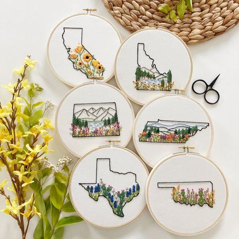 Idaho State Embroidery Pattern Instant Digital Download PDF Embroidery Pattern and Stitch Guide - Etsy Rustic Embroidery Patterns, State Embroidery Patterns, Quick Embroidery Projects, Travel Embroidery, State Embroidery, Pdf Embroidery Pattern, Basic Hand Embroidery Stitches, Idaho State, Diy Embroidery Designs