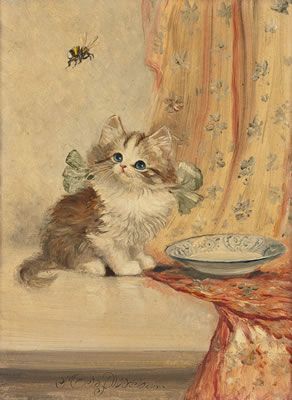 Meta Pluckebaum - Artist, Fine Art Prices, Auction Records for Meta Pluckebaum Painting Cats, Cat Paintings, Vintage Cats, Cat Illustrations, Cat Art Illustration, Art Mignon, Cat Sketch, Great Cat, Cat Artwork